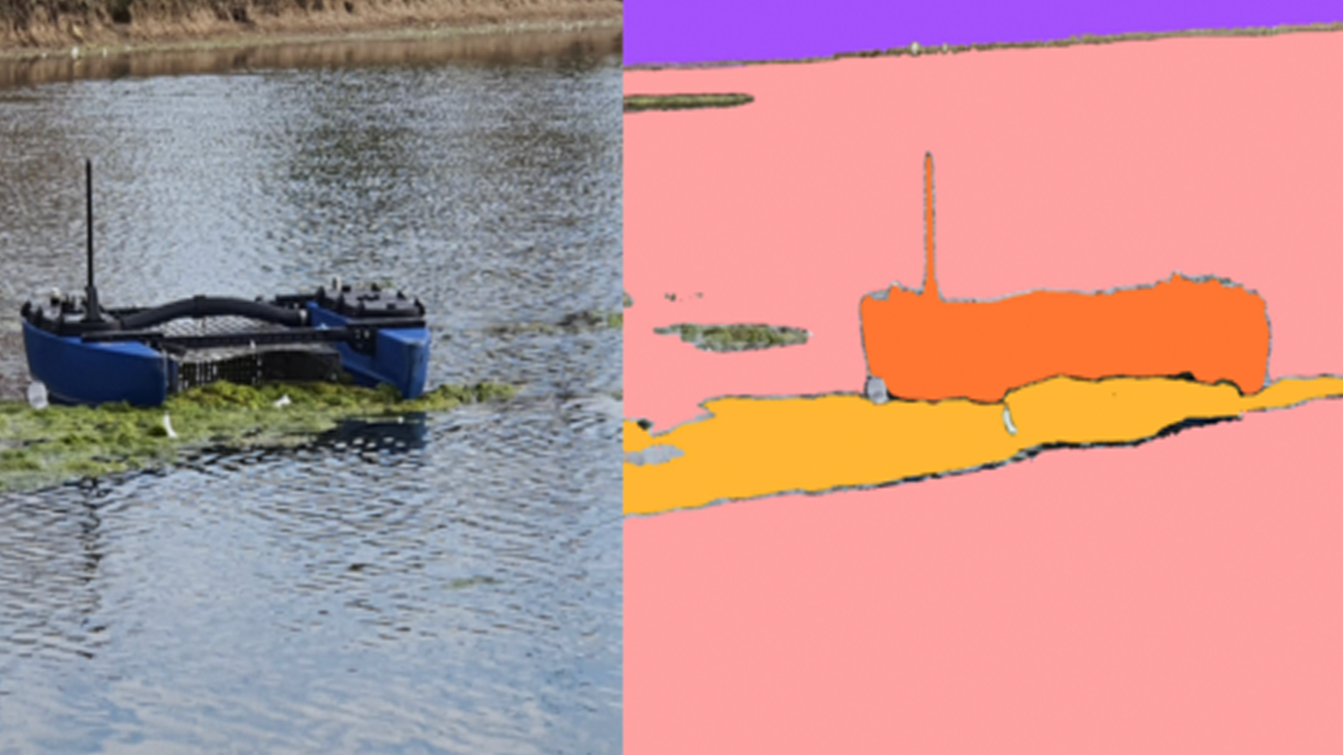 Blue Boat AI segmentation